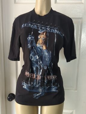 Renaissance World Tour Graphic Tee - Black Pit To Pit 19 Inch T-shirt